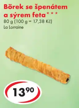 CBA Börek se špenátem a sýrem feta nabídka