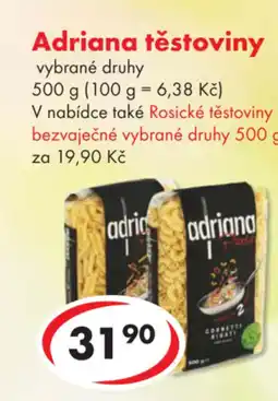 CBA Adriana těstoviny nabídka