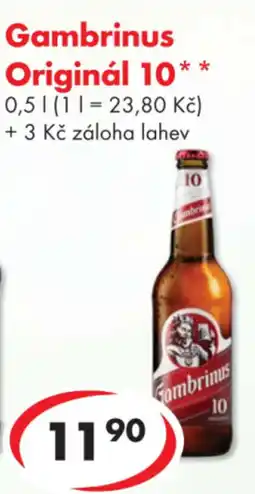 CBA Gambrinus Originál 10 nabídka