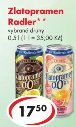CBA Zlatopramen Radler nabídka