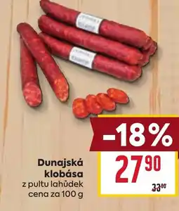 Billa Dunajská klobása nabídka
