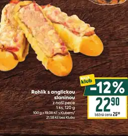 Billa Rohlík s anglickou slaninou nabídka