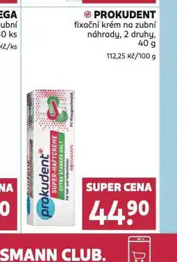 Rossmann Prokudent fixační krém na zubní náhrady nabídka