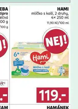 Rossmann Hami mléčko s kaší nabídka