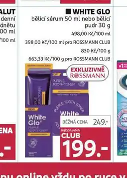 Rossmann White glo bělicí sérum nabídka