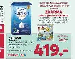 Rossmann Nutrilon advenced nabídka