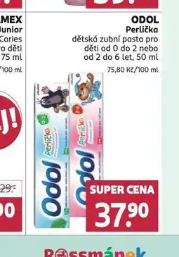 Rossmann Odol perlička dětská zubní pasta nabídka