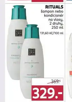 Rossmann Rituals šampon, kondicioner nabídka