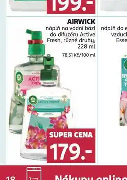 Rossmann Airwick náplň na vodní bázi do difuzéru nabídka