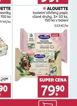 Rossmann Alouette vlhčený toaletní papír nabídka