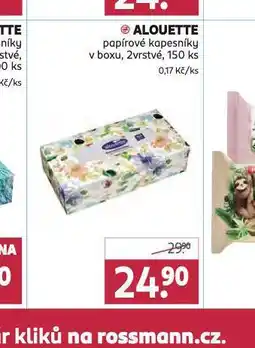 Rossmann Alouette papírové kapesníky nabídka