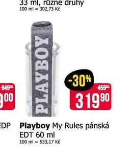 Teta Playboy my rules edt nabídka