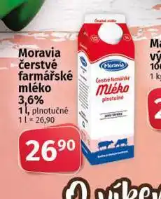 Coop Moravia čerstvé mléko nabídka