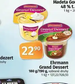 Coop Ehrmann grand dessert nabídka