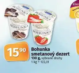 Coop Bohunka smetanový dezert nabídka
