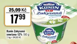 TEMPO KUNIN Zakysaná smetana 12% nabídka