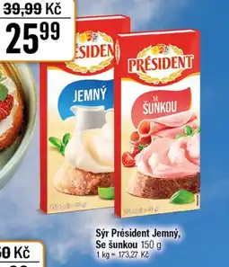 TEMPO Sýr Président Jemný, Se šunkou nabídka
