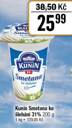 TEMPO KUNIN Smetana ke šlehání 31% nabídka