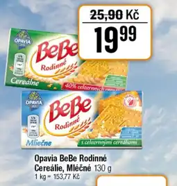 TEMPO OPAVIA BeBe Rodinné Cereálie, Mléčné nabídka