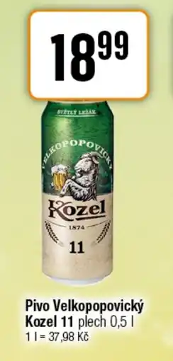 TEMPO Pivo Velkopopovický Kozel 11 nabídka