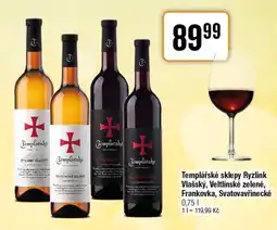 TEMPO Templářské sklepy Ryzlink Vlašský, Veltlínské zelené, Frankovka, Svatovavřinecké nabídka