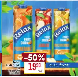 Billa Relax Fruit Drink nabídka