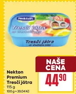 Billa Nekton Premium Tresčí játra nabídka