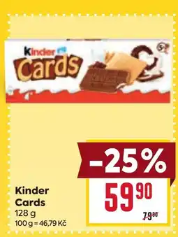 Billa Kinder Cards nabídka