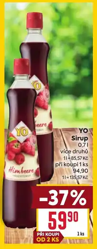 Billa YO Sirup nabídka