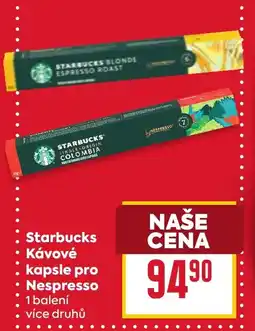 Billa STARBUCKS Κάvοve kapsle pro Nespresso nabídka