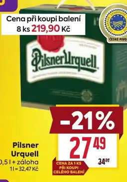 Billa Pilsner Urquell nabídka