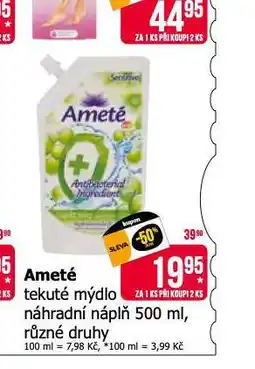 Teta Ameté tekuté mýdlo náhradní náplň nabídka