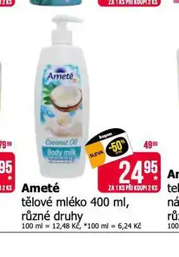 Teta Ameté tělové mléko nabídka