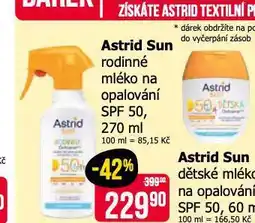 Teta Astrid sun rodinné mléko na opalování nabídka