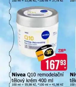 Teta Nivea q10 remodelační tělový krém nabídka