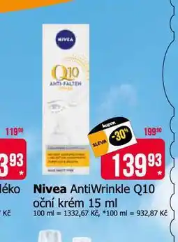 Teta Nivea antiwrinkle q10 oční krém nabídka