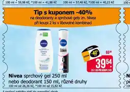 Teta Nivea sprchový gel nabídka