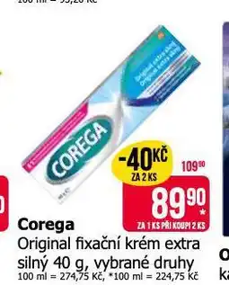 Teta Corega original fixační krém extra silný nabídka