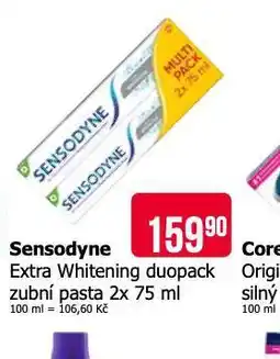 Teta Sensodyne extra whitening duopack zubní pasta nabídka
