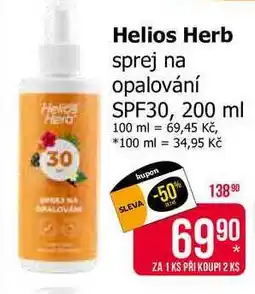 Teta Helios Herb sprej na opalování SPF30, 200 ml nabídka