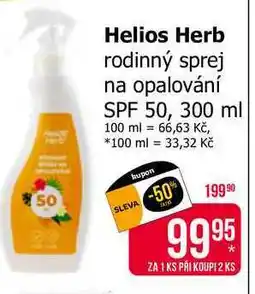 Teta Helios Herb rodinný sprej na opalování SPF 50, 300 ml nabídka