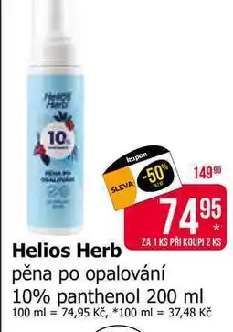 Teta Helios Herb pěna po opalování 10% panthenol 200 ml nabídka