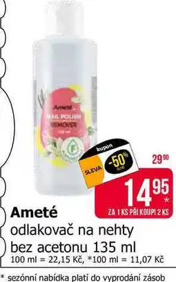 Teta Ameté odlakovač na nehty bez acetonu 135 ml nabídka