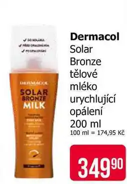 Teta Dermacol Solar Bronze tělové mléko urychlující opálení 200 ml nabídka