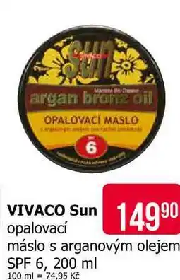 Teta VIVACO Sun opalovací máslo s arganovým olejem SPF 6, 200 ml nabídka