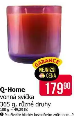 Teta Q-Home vonná svíčka 365 g, různé druhy nabídka