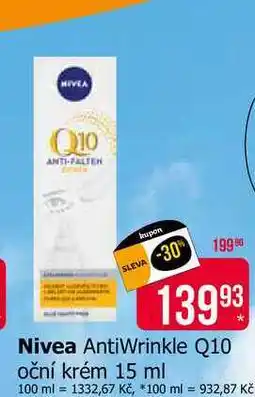 Teta Nivea Anti Wrinkle Q10 oční krém 15 ml nabídka