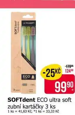 Teta SOFTdent ECO ultra soft zubní kartáčky 3 ks nabídka