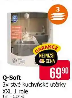 Teta Q-Soft 3vrstvé kuchyňské utěrky XXL 1 role nabídka