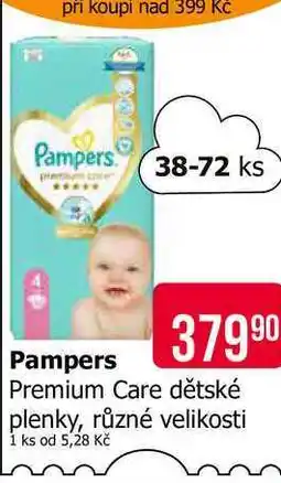 Teta Pampers Premium Care dětské pleny 38-72 ks nabídka